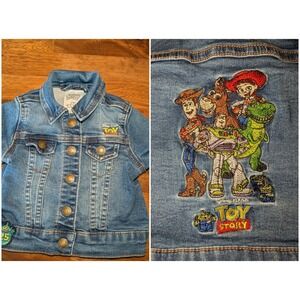 Disney Baby Kids Toy Story LS Denim Jean Jacket Size 0-3 Months Embroidered